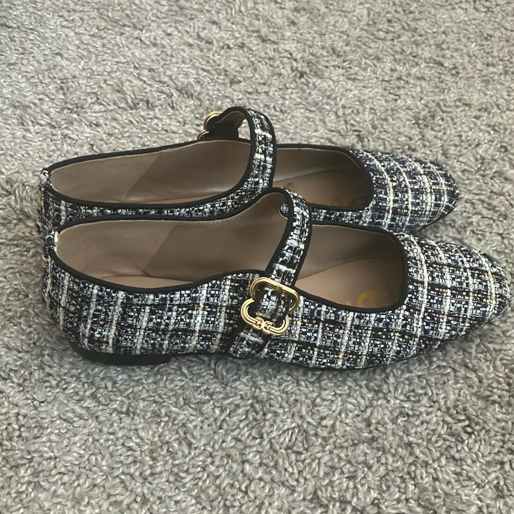 Sam Edelman blue and gold Flats NWOT women’s size 8